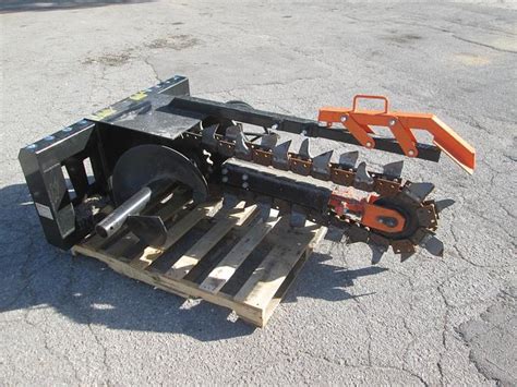 skid steer trencher used|used skid steer trencher.